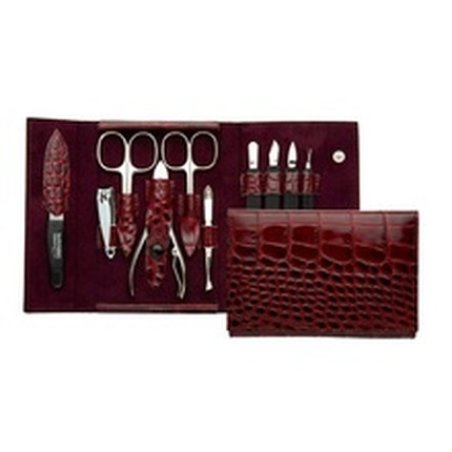 Dukas Family Red Manicure Set Made Of Genuine Leather