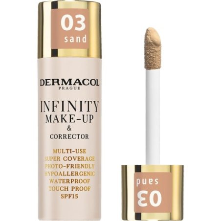 Dermacol Infinity Makeup and Corrector Multi-Use Super Coverage Photo-Friendly Hypoallergenic Waterproof Touch Proof