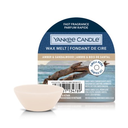 Yankee Candle Amber Sandalwood Scented Wax 22g
