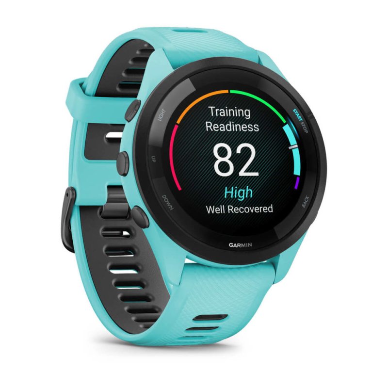 Garmin Forerunner 265 3,3 cm (1.3") AMOLED 46 mm Numérique 416 x 416 pixels Écran tactile Noir, Bleu Wifi GPS