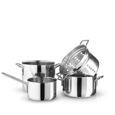 Eva Trio - Stainless Steel 4 pcs. Cookware Set 1.8 L 3.6 L 4.8 L Pasta Insert