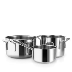 Eva Trio - Stainless Steel 3 pcs. Cookware set 1.1 L 2.2 L 3.6 L