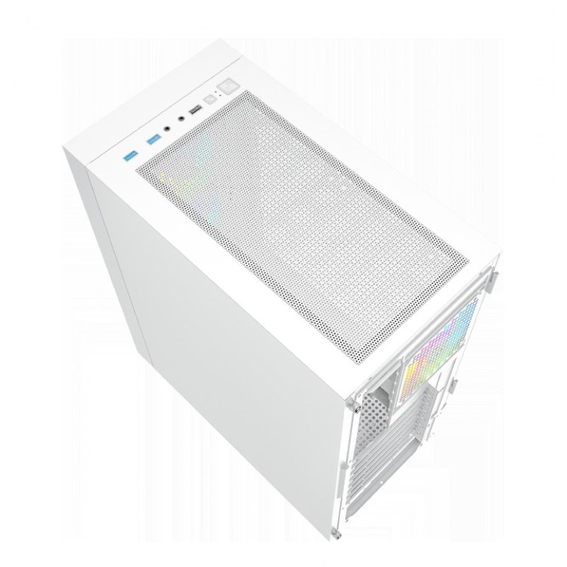 Gembird Fornax 4000W ARGB gaming ATX computer case Midi Tower backlight White