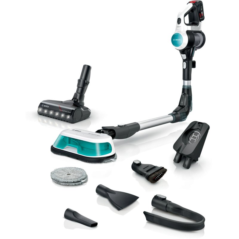 Bosch BCS71HYG4 Cordless 2-in-1 hoover vacuuming and mopping Unlimited 7 ProHygienic Aqua White