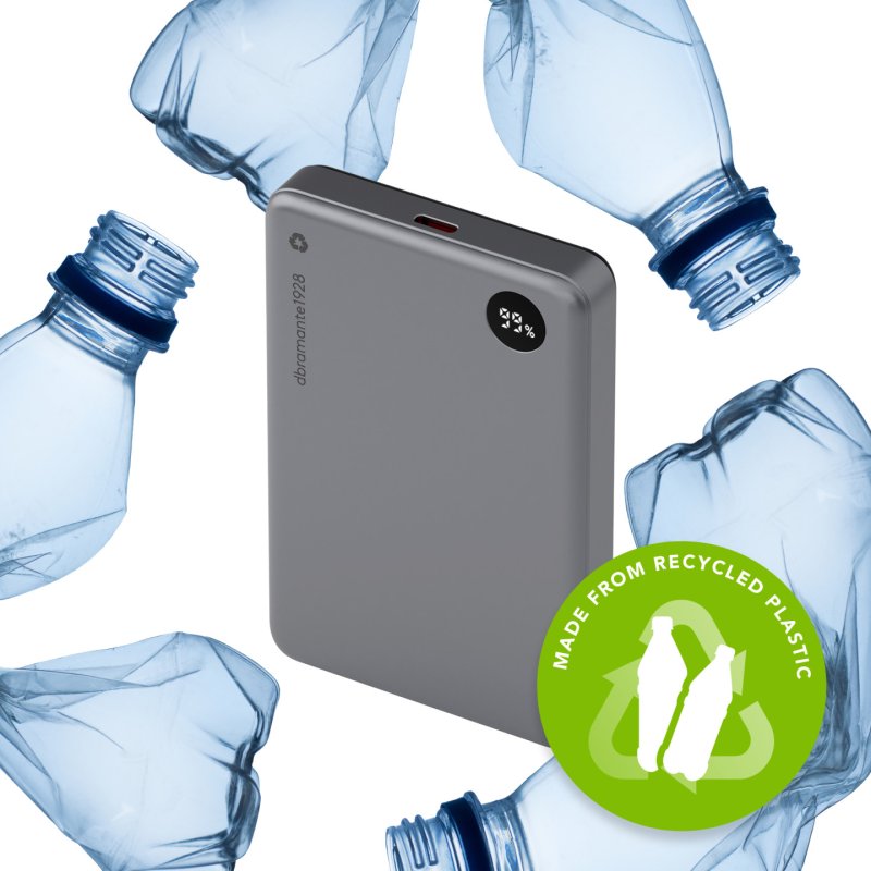 dbramante1928 - Re-charge - Power Bank 10K MagSafe LED - Grey