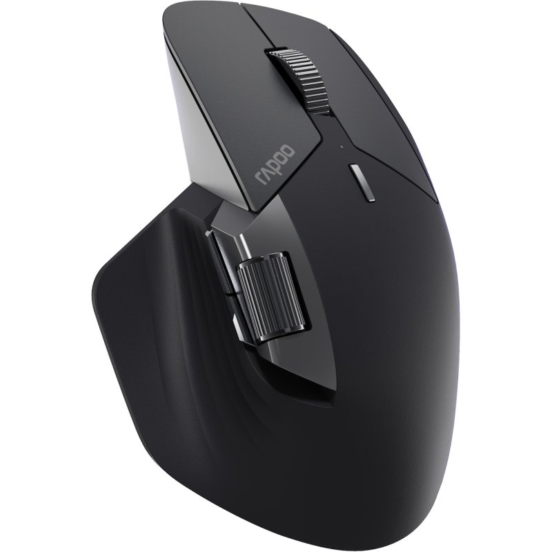 Rapoo Kabellose Multi-Mode-Maus "MT760M", Grauschwarz Bluetooth 4.0/5.0, kabellos (Dongle), hochauflösender 4000