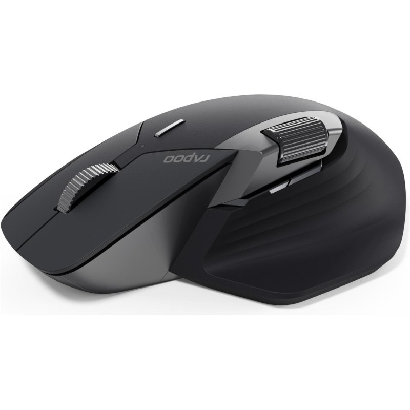 Rapoo Kabellose Multi-Mode-Maus "MT760L", Grauschwarz Bluetooth 4.0/5.0, kabellos (Dongle), hochauflösender 4000