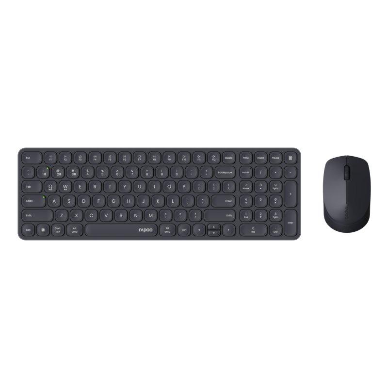 Rapoo 9310M keyboard Mouse included Office RF Wireless Bluetooth Black