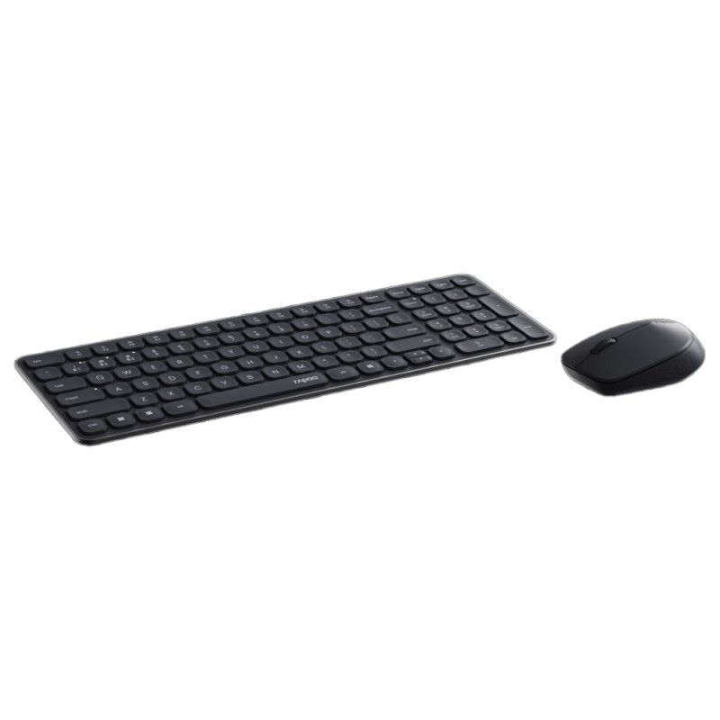 Rapoo Kabelloses ultraflaches Multi-Mode-Deskset "9310M", schwarz, QWERTZ DE, 2,4 GHz, Bluetooth 4.0, Bluetooth 5.0,