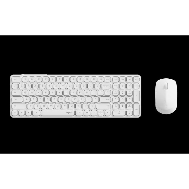 Rapoo Kabelloses ultraflaches Multi-Mode-Deskset "9310M", weiß