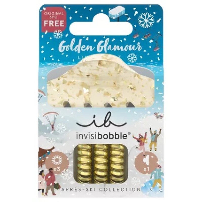 Invisibobble Set Of Apres Ski Golden Glamor Hair Accessories