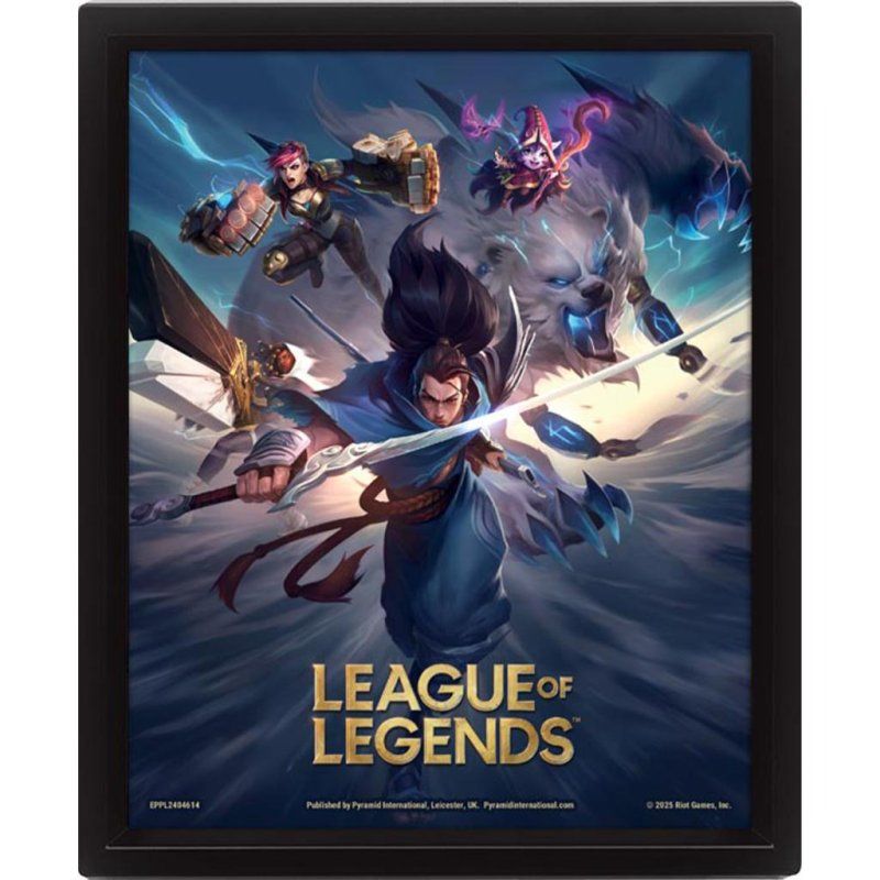 LEAGUE OF LEGENDS - Poster lenticulaire 3D (Encadré) '26x20cm'
