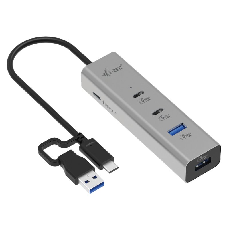 I-TEC METAL HUB USB-C/A PD 85W CHARGING HUB 2X USB-C 2X USB-A