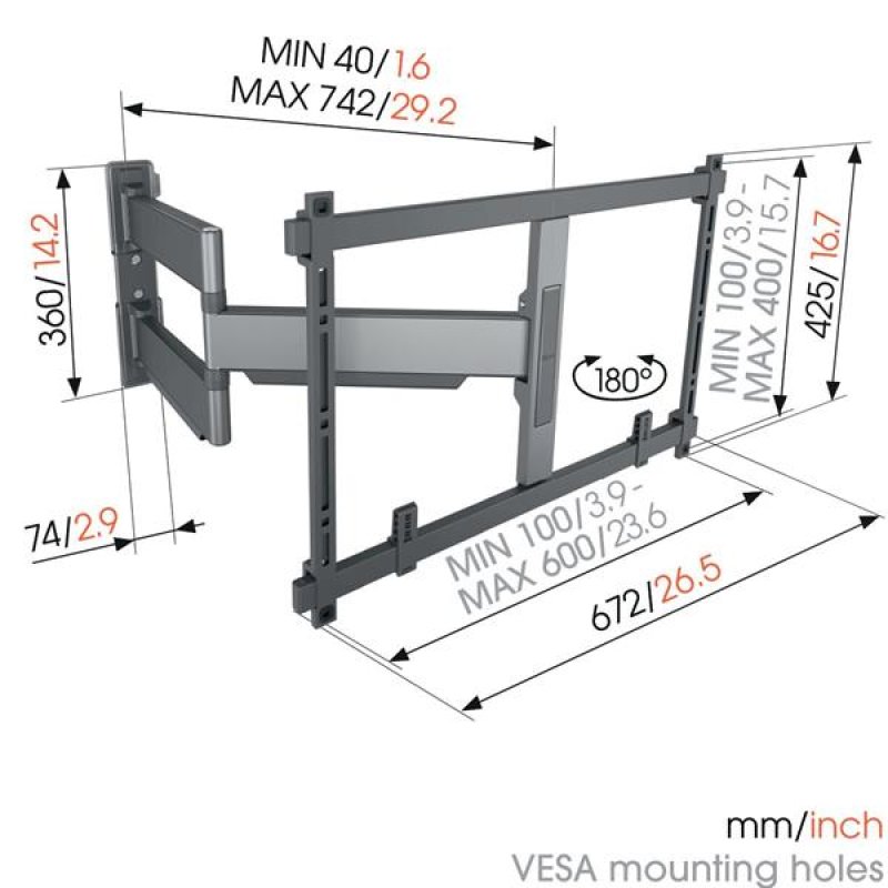 TVM 5845 FULL MOTION MOUNT XL *