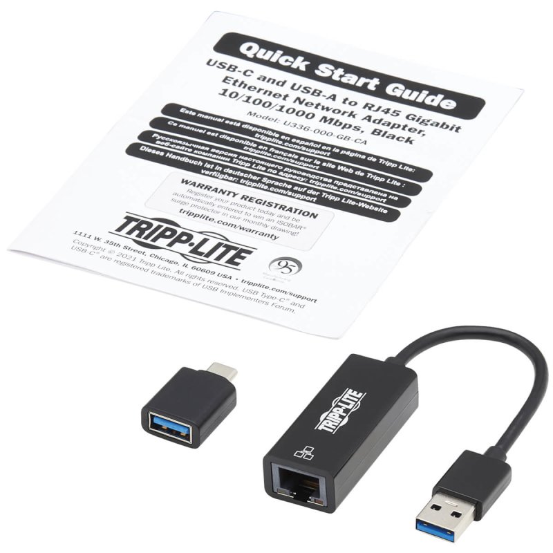 EATON USB-C USB-A to RJ45 Network Adpt
