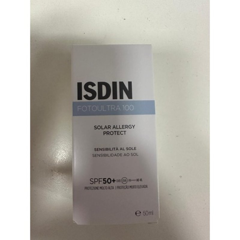ISDIN FotoUltra Solar Allergy Fusion Fluid SPF 50 Sunscreen Very High Protection for Sun Allergic Skin