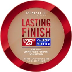 Rimmel Lasting Finish 25 HR Compact Foundation 008 Soft Beige Matte Buildable Coverage Powder-to-Cream Anti-Pollution