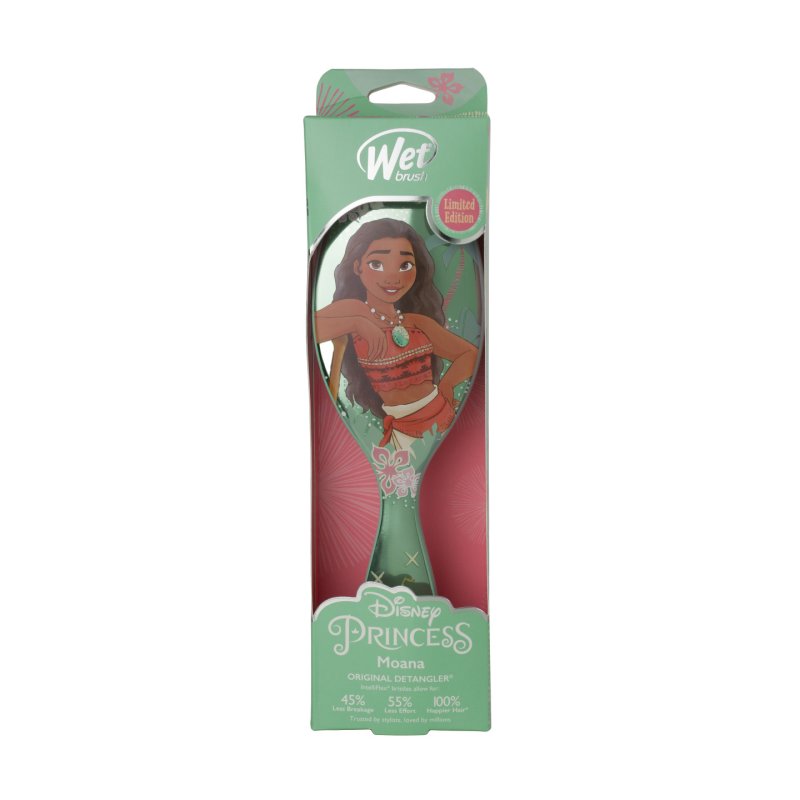 Wet Brush Original Detangler Princess Full Heart Brush Vaiana Teal Unisex Hair Brush 1 Piece Moana Teal