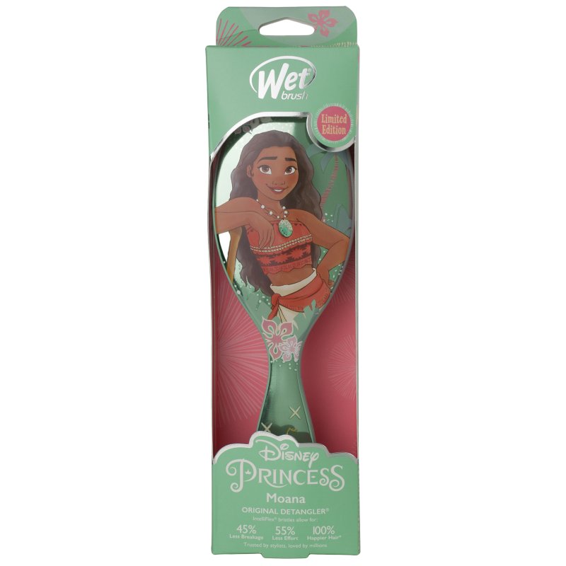 Wet Brush Original Detangler Princess Full Heart Brush Vaiana Teal Unisex Hair Brush 1 Piece Moana Teal