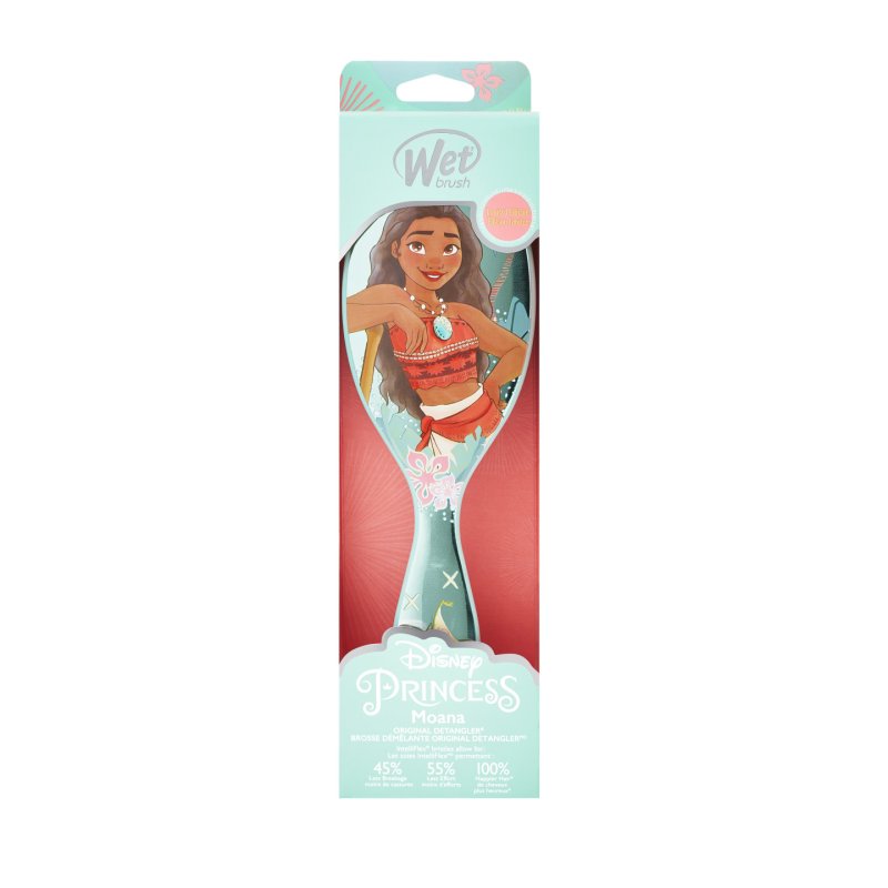 Wet Brush Original Detangler Princess Full Heart Brush Vaiana Teal Unisex Hair Brush 1 Piece Moana Teal
