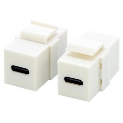 USB 3.1 Gen2 C keystone coupler, f to F, 20V/5A, GRS Bag