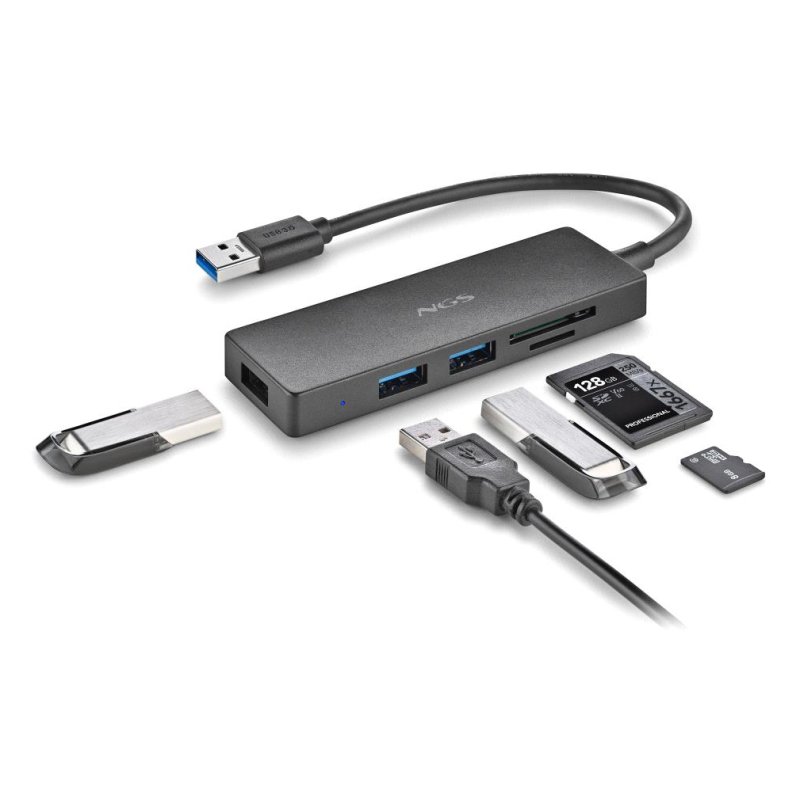 NGS IHUB READER USB 3.2 Gen 1 (3.1 Gen 1) Type-A 5000 Mbit/s Noir