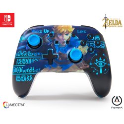 PowerA Enhanced Wireless Controller With Lumectra Etched - Wake Up Link (Nintendo Switch)