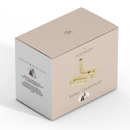 Olsen Home - Roma Candle Holder - Golden