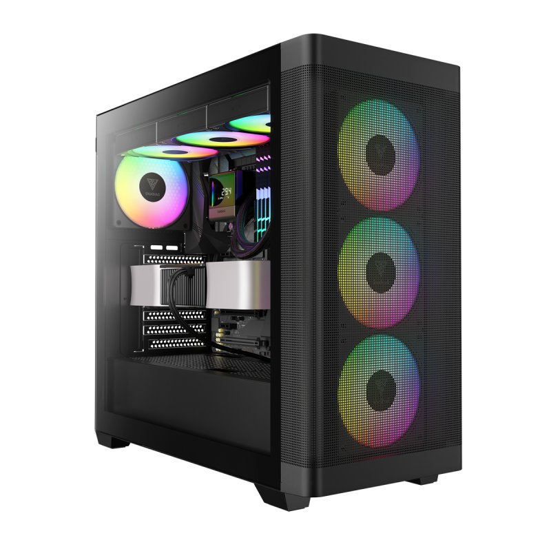 Boitier Moyen Tour ATX Gamdias Athena M3 RGB avec panneaux vitrés (Noir)