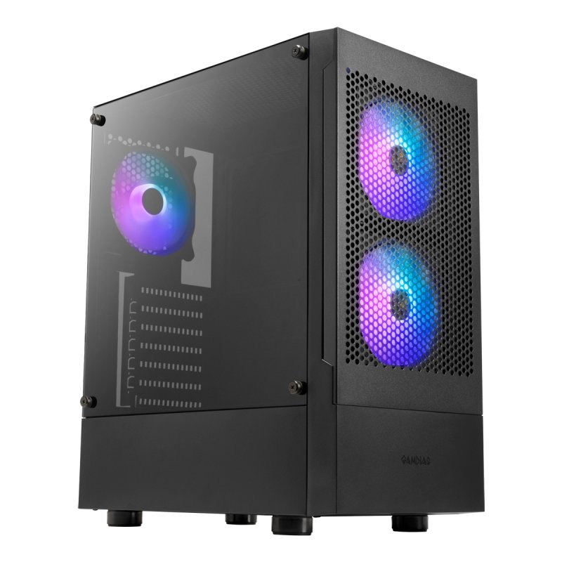 Boitier Moyen Tour ATX Gamdias Talos E3 Mesh RGB avec panneaux vitrés (Noir)