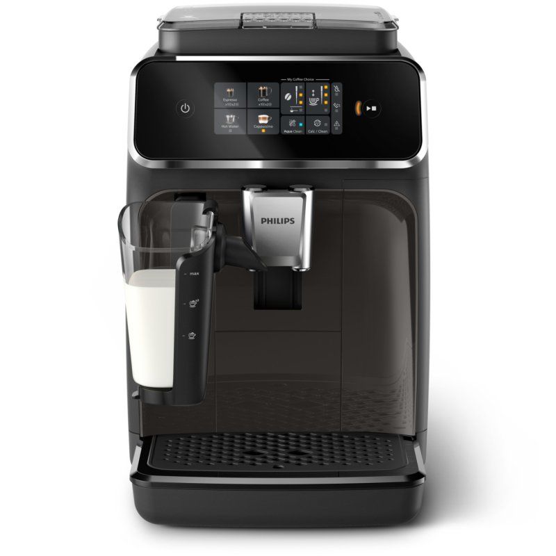 Philips Série 2300 SilentBrew Noir / Gris perle EP2334/10 Machine expresso broyeur, 4 boissons carafe LatteGo