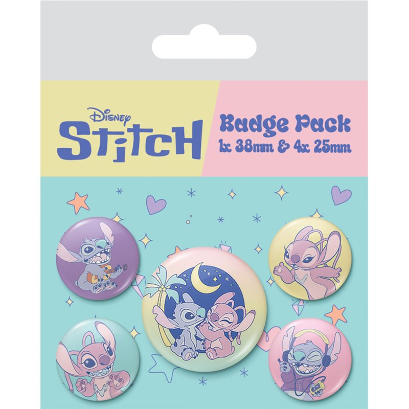 STITCH & ANGEL - Space Rocks - Pack 5 Badges