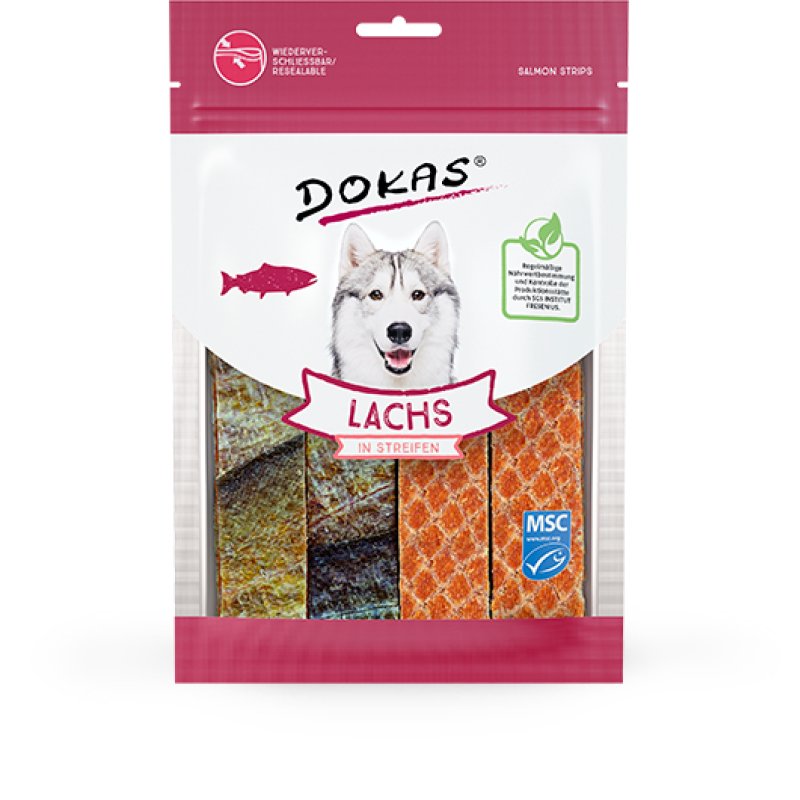 Dokas 203787 friandise pour chiens et chats Chien Friandises Saumon 100 g
