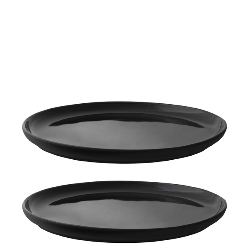 Stelton - Theo Lunch Plate Ø22 cm - 2 Pcs. (Black)