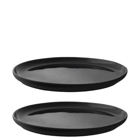 Stelton - Theo Lunch Plate Ø22 cm - 2 Pcs. (Black)