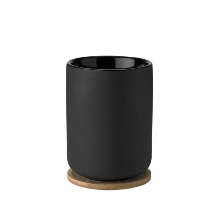 Stelton - Theo Thermo Cup with Coaster 0.25 L (Black)