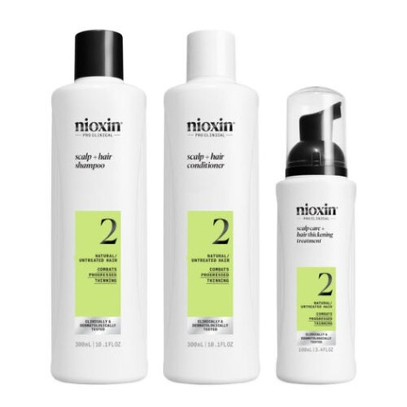Nioxin System 2 Kit - 300ml Shampoo, 300ml Conditioner, 100ml Treatment