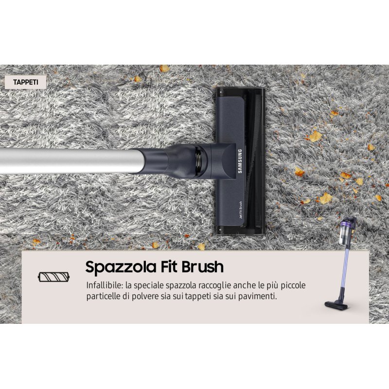 Samsung VS15A6031R4 Aspirateur balai Batterie Sec Sans sac 0,8 L Noir