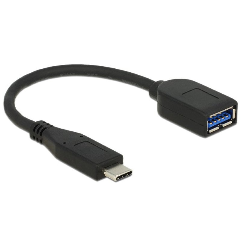 DeLOCK USB 3.1 Gen 2 Type-C/Typ-A câble USB 0,1 m USB C USB A Noir