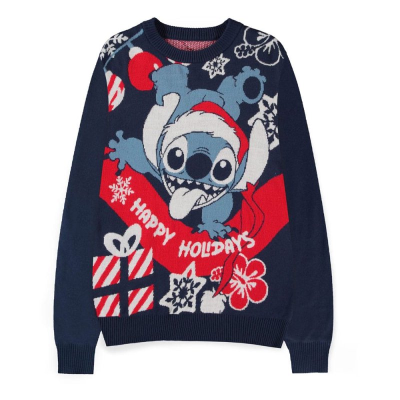 Lilo & Stitch Sweater Stitch Santa (Christmas Jumper) (M)