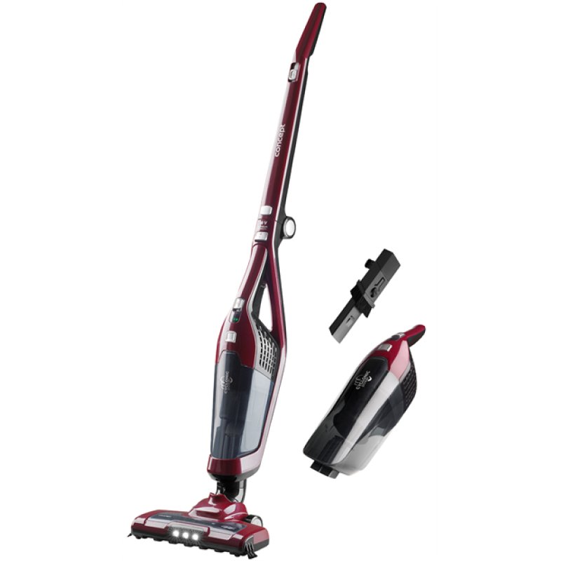 Concept VP4136 stick vacuum/electric broom 2-in-1 stick vacuum AC Dry&wet Bagless 600 L 100 W Black Red