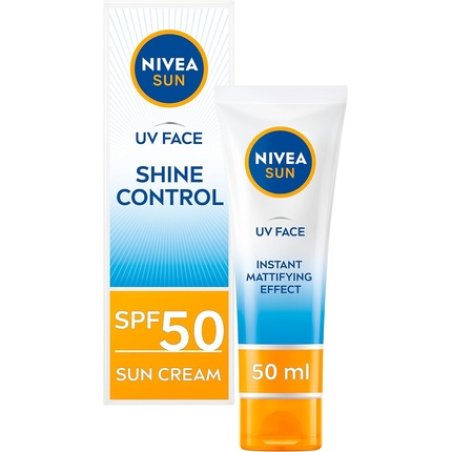 NIVEA Sun UV Face Shine Control SPF 50 Cream 50ml Sunscreen for Delicate Facial Skin