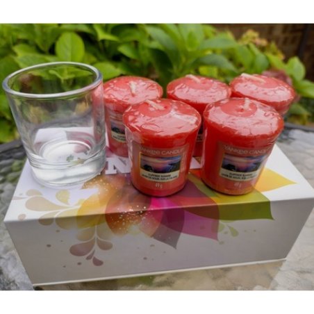 Yankee Candle Votive Scented Candles Burning Time 15 Hours Glass Holder Gift Box