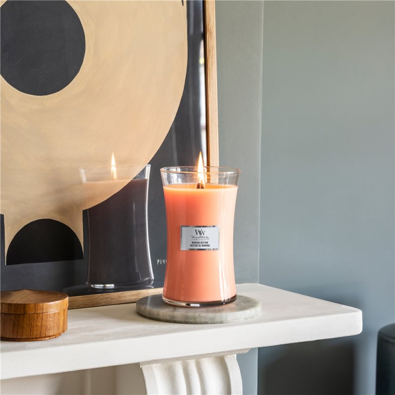 WoodWick Manuka Honey Large Hourglass Scented Candle Decor Gift Fragrance
