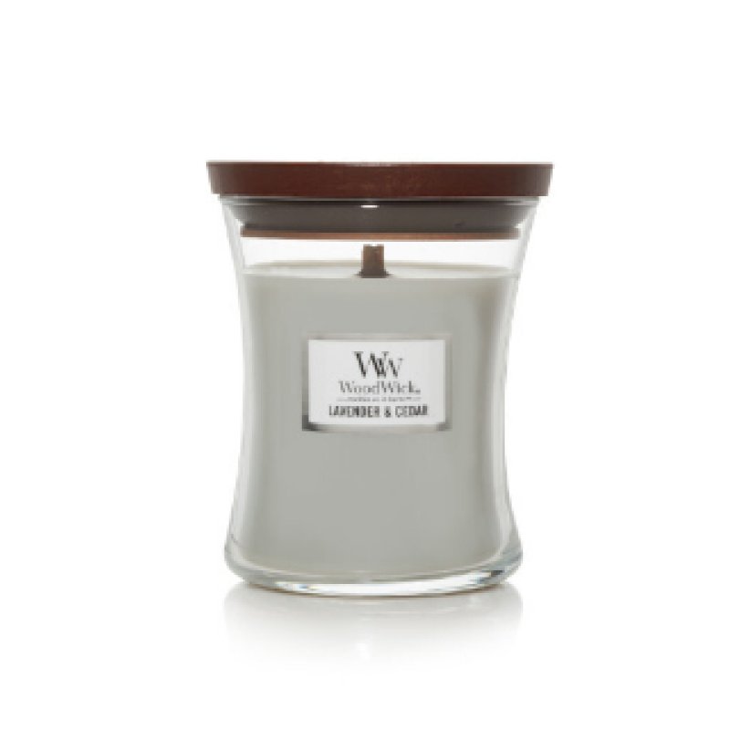 Woodwick Medium Hourglass Scented Candle With Crackling Wick | Lavender