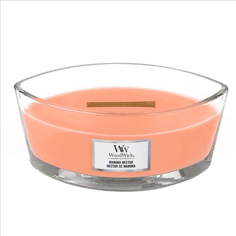 WoodWick Manuka Nectar bougie en cire Ellipse Fruité Orange 1 pièce(s)