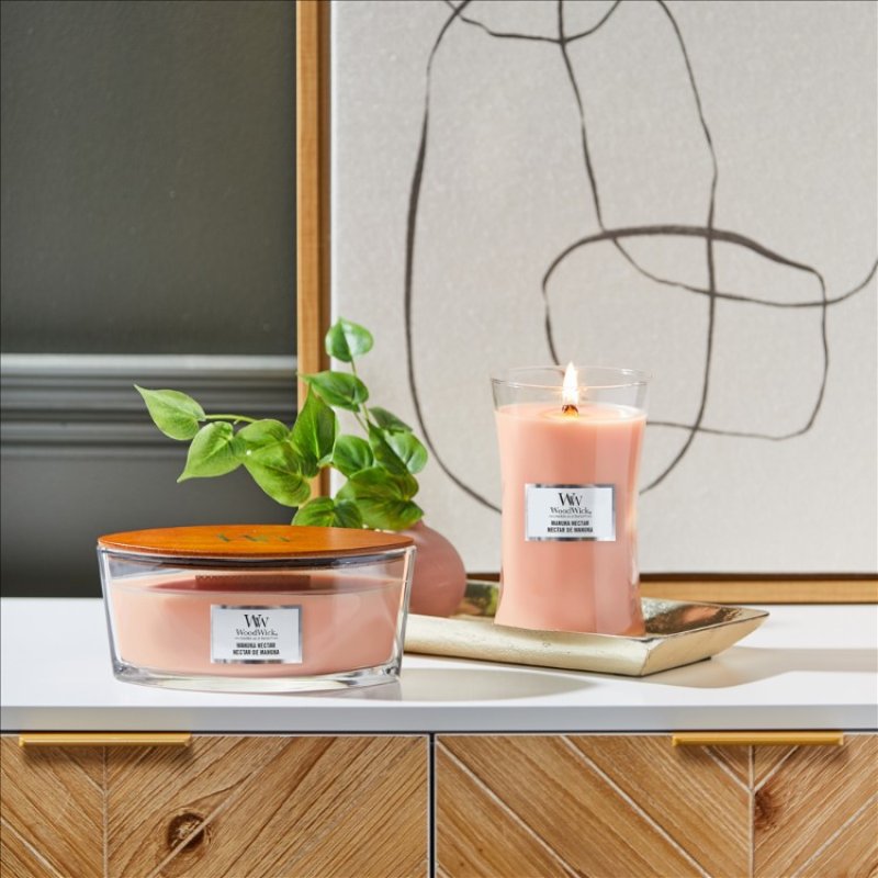WoodWick Manuka Nectar bougie en cire Ellipse Fruité Orange 1 pièce(s)