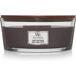 Woodwick Elliptical Scented Candle With Crackling Wick, Sand & Driftwood, Bis