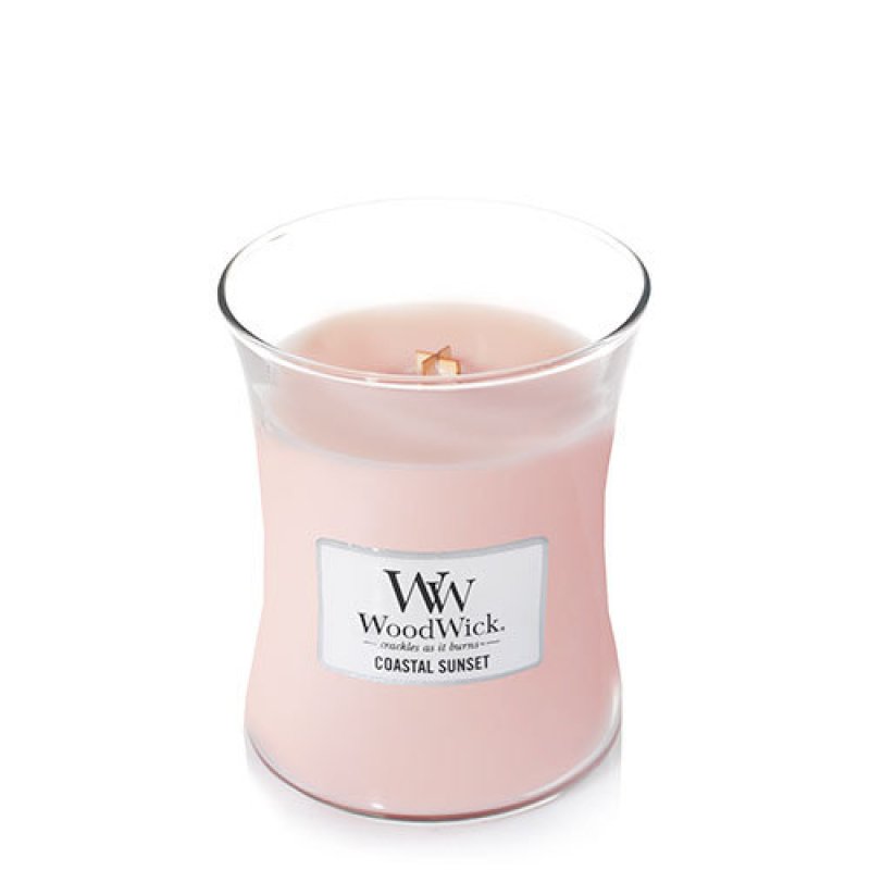WoodWick Medium Hourglass Scented Candle with Pluswick Innovation Paraffin Coastal Sunset