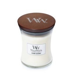 Woodwick Medium Hourglass Scented Candle Island Coconut with Crackling Wick Burn Time Up to 60 Hours